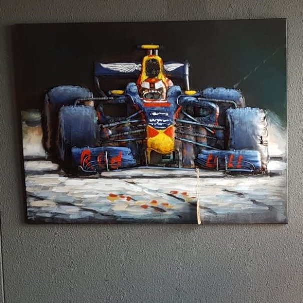 3D Schilderij Red Bull Formule 60x80cm