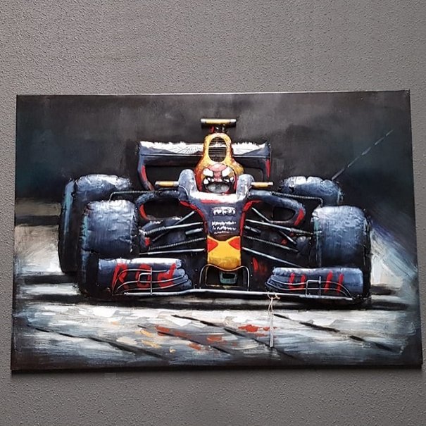 3D Schilderij Red Bull Formule 1 | 80x120cm | Max Verstappen