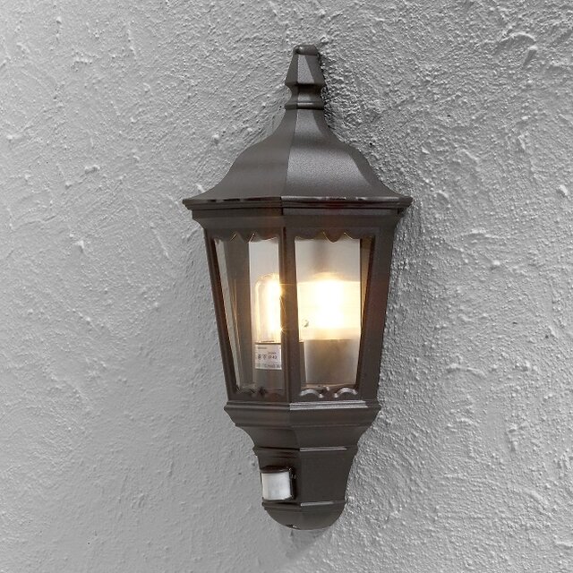 Buiten wandlamp Firenze Bewegingsmelder Zwart