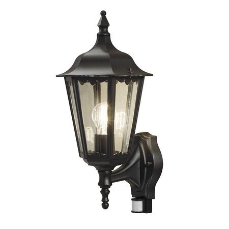 Konstsmide Klassieke buiten wandlamp staand Firenze Bewegingsmelder zwart