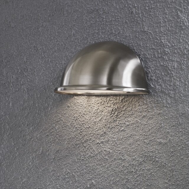 Buiten wandlamp Torino Kwartrond RVS