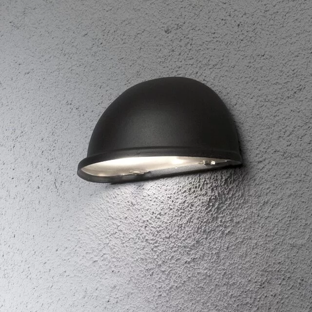 Buiten wandlamp Torino Kwartrond Zwart