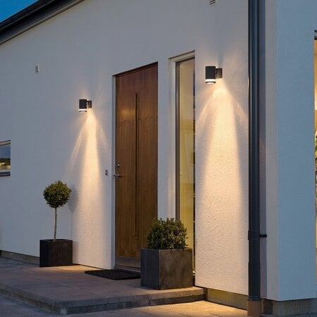 Konstsmide Moderne buiten wandlamp Modena 1-lichts zwart
