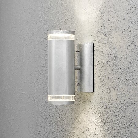 Konstsmide Moderne buiten wandlamp Modena 2-lichts gegalvaniseerd staal