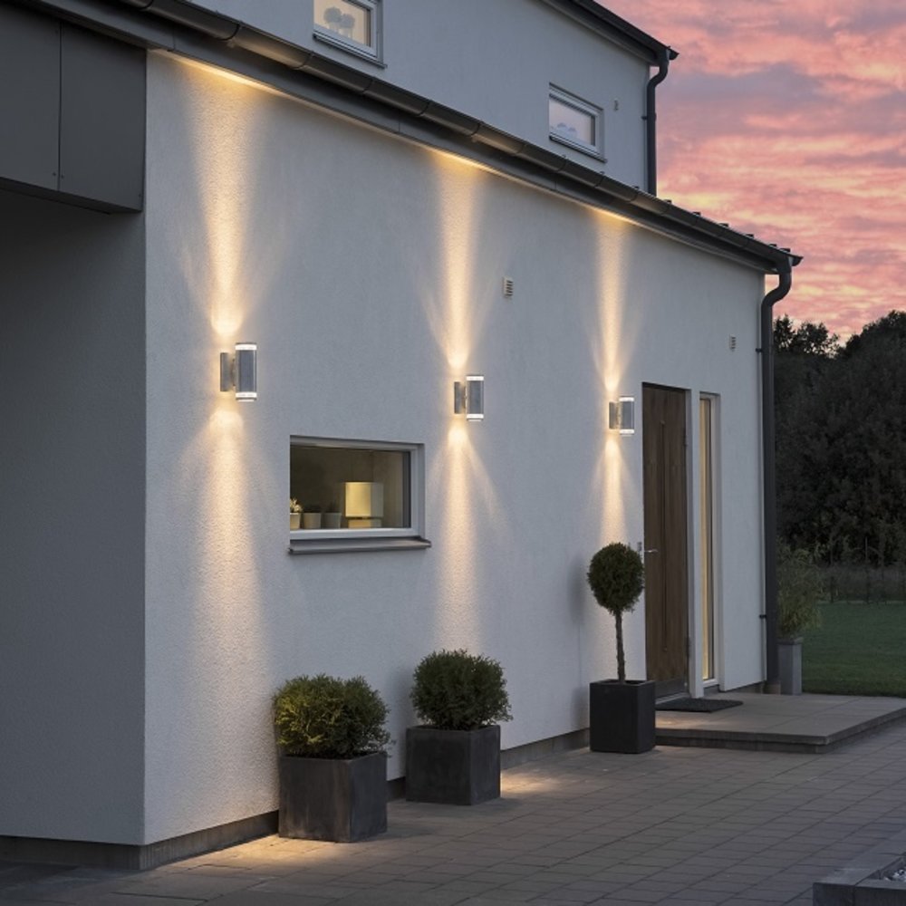 Moderne wandlamp staal met katoenen grijze kap - Stacca