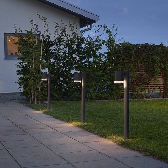 Staande buitenlamp Modena 1-lichts Zwart