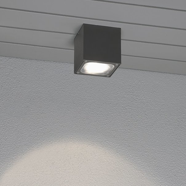 Konstsmide Moderne - Buiten plafondlamp - Antraciet - PowerLED 6W - Cesena