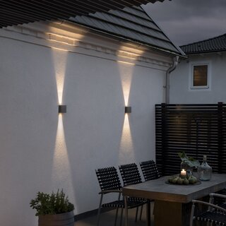 Buiten wandlamp Chieri PowerLED 2x 6W Antraciet