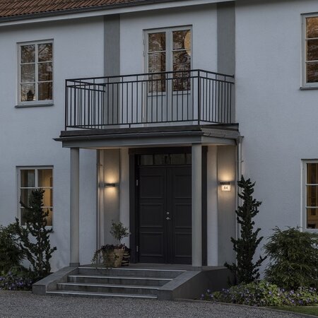 Konstsmide Moderne buiten wandlamp Monza PowerLED 2x 4,5W antraciet