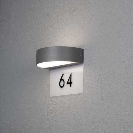 Konstsmide Moderne buiten wandlamp Monza PowerLED 2x 4,5W antraciet