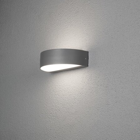 Konstsmide Moderne buiten wandlamp Monza PowerLED 2x 4,5W antraciet