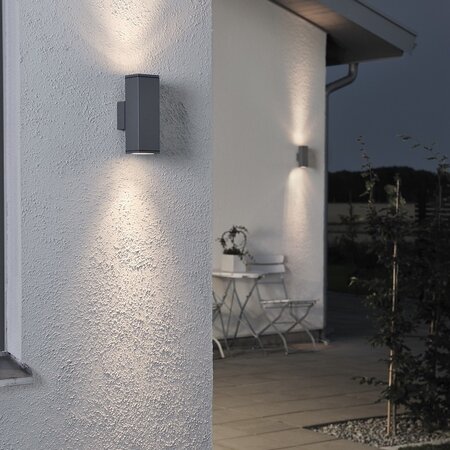 Konstsmide Moderne buiten wandlamp Monza 20 cm antraciet