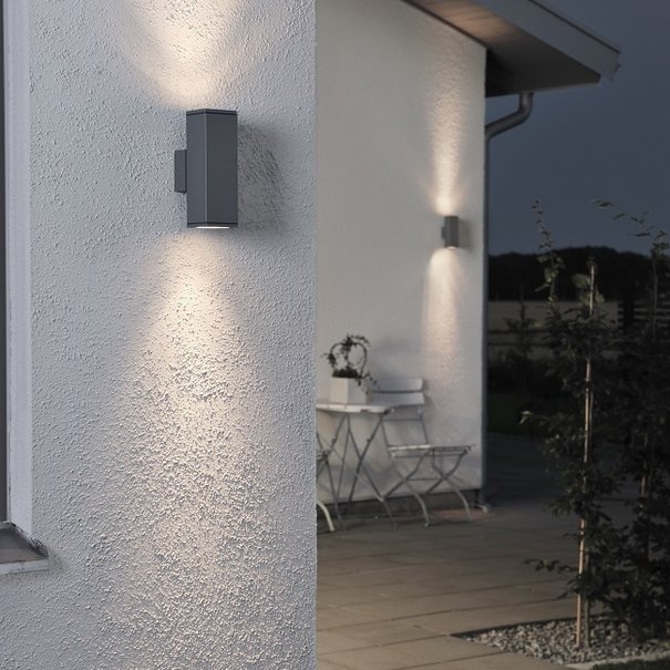 Konstsmide Moderne - Buiten wandlamp - Antraciet - 20 cm - Monza