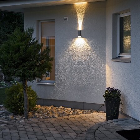 Konstsmide Moderne buiten wandlamp Imola 17 cm antraciet