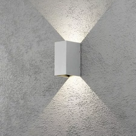 Konstsmide Moderne buiten wandlamp Cremona 17 cm grijs