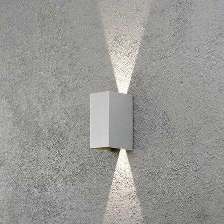 Konstsmide Moderne buiten wandlamp Cremona 17 cm grijs