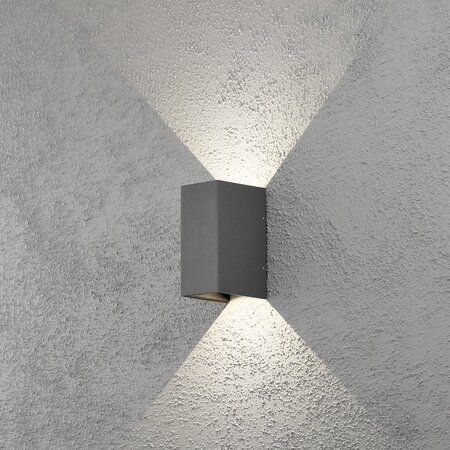 Konstsmide Moderne buiten wandlamp Cremona 17 cm antraciet