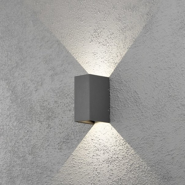 Konstsmide Moderne - Buiten wandlamp - Antraciet - 17 cm - Cremona