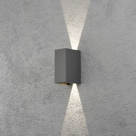 Konstsmide Moderne buiten wandlamp Cremona 17 cm antraciet