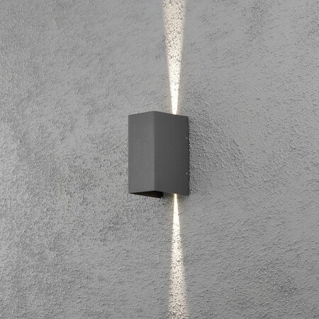 Konstsmide Moderne buiten wandlamp Cremona 17 cm antraciet