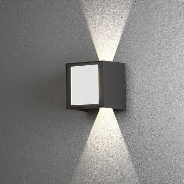 Konstsmide Moderne - Buiten wandlamp - Antraciet - 14.5 cm - Cremona