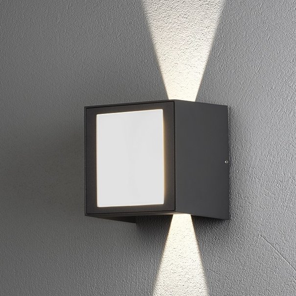 Konstsmide Moderne - Buiten wandlamp - Antraciet - 14.5 cm - Cremona