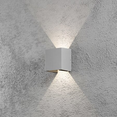Konstsmide Moderne buiten wandlamp Cremona 13,5 cm grijs
