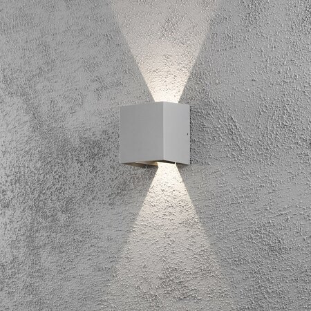 Konstsmide Moderne buiten wandlamp Cremona 13,5 cm grijs