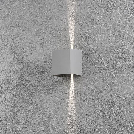 Konstsmide Moderne buiten wandlamp Cremona 13,5 cm grijs
