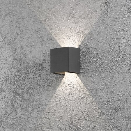 Konstsmide Moderne buiten wandlamp Cremona 13,5 cm antraciet