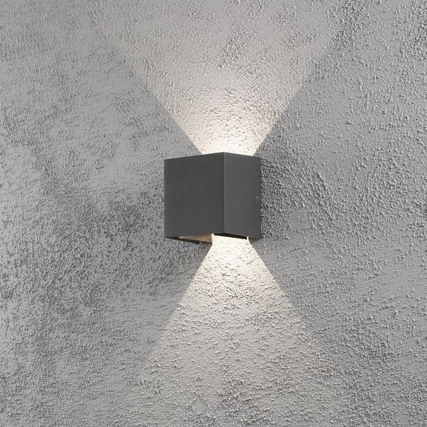 Konstsmide Moderne - Buiten wandlamp - Antraciet - 13.5 cm - Cremona