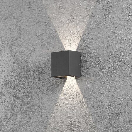 Konstsmide Moderne buiten wandlamp Cremona 13,5 cm antraciet