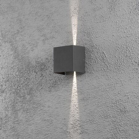 Konstsmide Moderne buiten wandlamp Cremona 13,5 cm antraciet