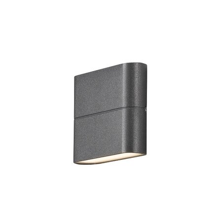 Konstsmide Moderne buiten wandlamp Chieri PowerLED 2x 3W antraciet