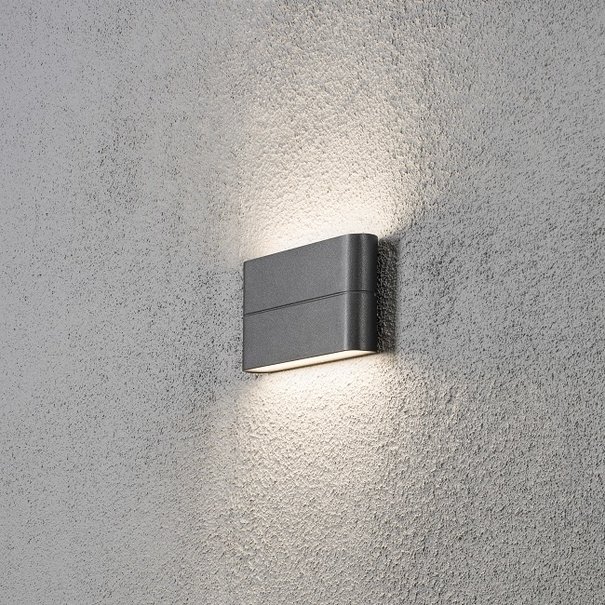 Konstsmide Moderne - Buiten wandlamp - Antraciet - PowerLED 2x 66W - Chieri