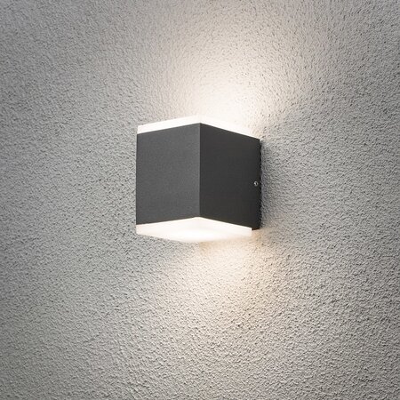 Konstsmide Moderne buiten wandlamp Monza 10,5 cm antraciet