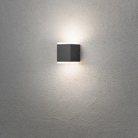 Konstsmide Moderne buiten wandlamp Monza 10,5 cm antraciet