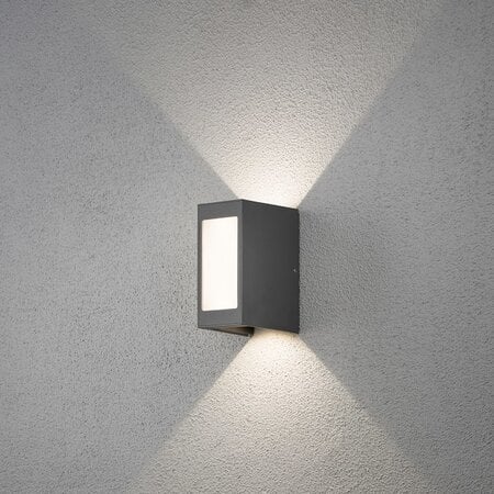 Konstsmide Moderne buiten wandlamp Cremona PowerLED 3x 3W antraciet