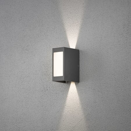 Konstsmide Moderne buiten wandlamp Cremona PowerLED 3x 3W antraciet