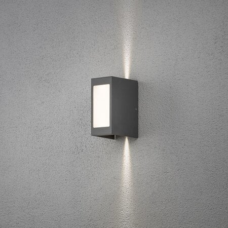 Konstsmide Moderne buiten wandlamp Cremona PowerLED 3x 3W antraciet