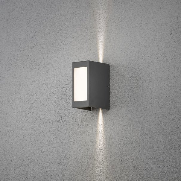 Konstsmide Moderne - Buiten wandlamp - Antraciet - PowerLED 3x 3W - Cremona
