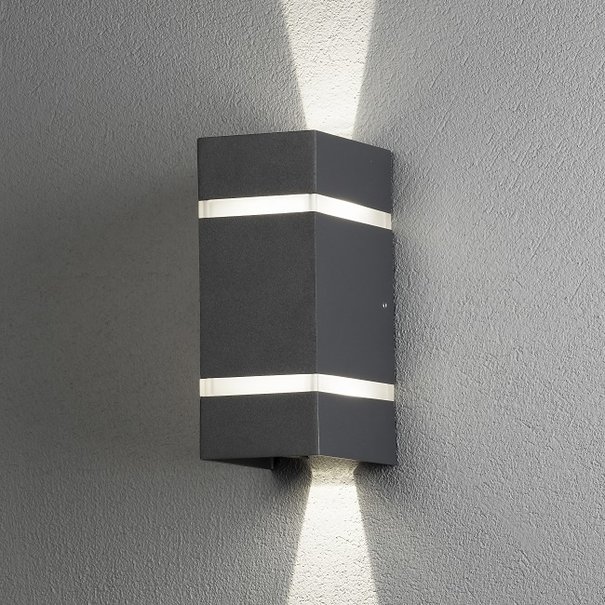 Konstsmide Moderne - Buiten wandlamp - Antraciet - PowerLED 2x 3W - Cremona