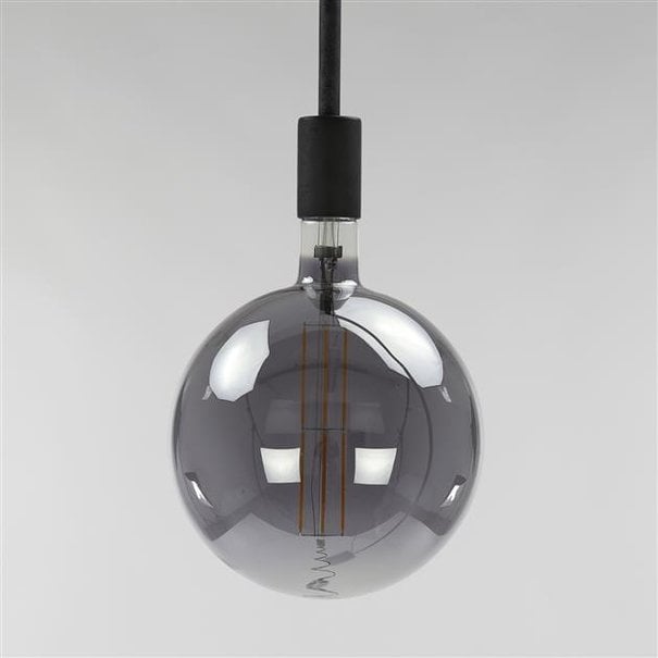 BelaLuz Lichtbron - 8W - Bol Ø20 cm - Filament - Titanium - Smoke - Dimbaar