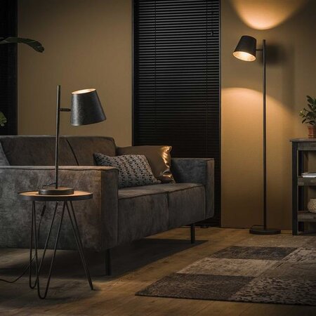 BelaLuz Industriële verstelbare vloerlamp Ronja charcoal