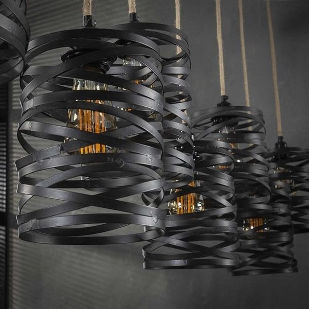 BelaLuz Landelijke - Hanglamp - Bruin - 7 lichts - Lawu