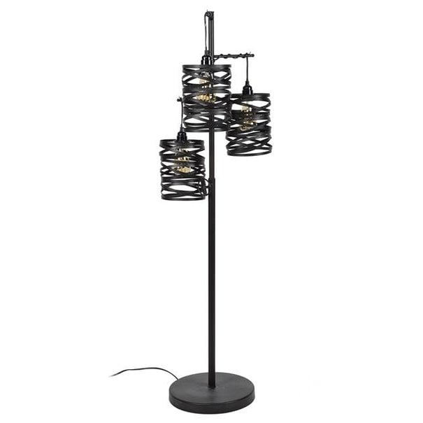 BelaLuz Industriële - Vloerlamp - Bruin - 3 lichts - Lawu