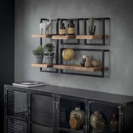 BelaLuz Landelijke wandplank Orlando 30 cm acaciahout