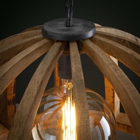 BelaLuz Landelijke hanglamp Fay Ø 60 cm bruin