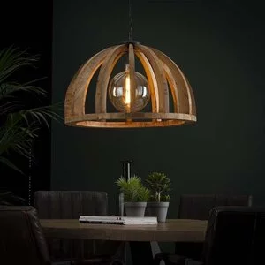 BelaLuz Landelijke hanglamp Fay Ø 60 cm bruin