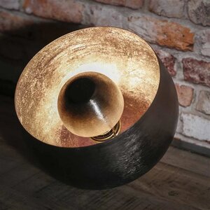 BelaLuz Industriële tafellamp Zenzi Ø28 cm zwart nikkel